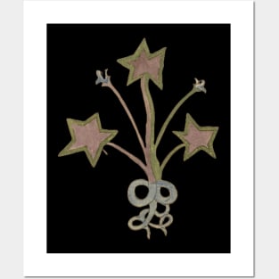 Starry Herbal Medieval Plant Lover Romantic Spiritual Posters and Art